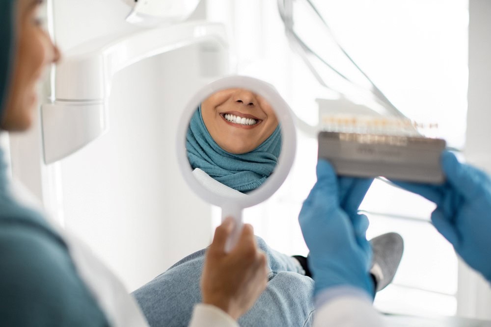 Gleaming white veneers can restore your self-confidence